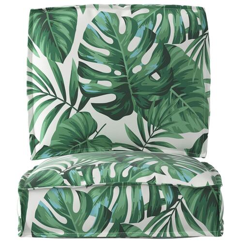 Pallepude-sæt Sæt af 2 Bladmønster Polyester 50x50 cm