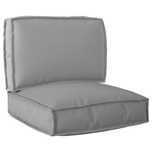 Pallet Pude Sæt Sæt af 2 Grå Polyester Palle Pude Firkantet