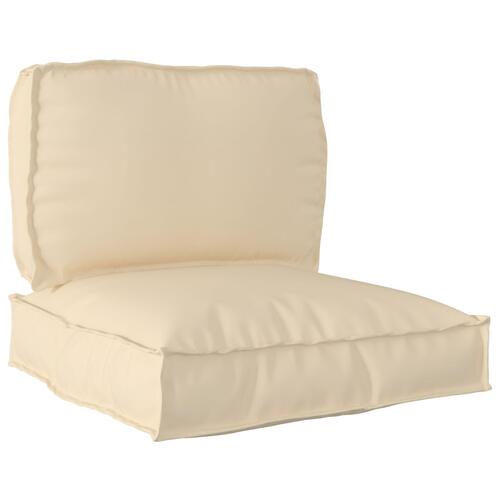 Palle Pude Sæt 2 Stk Beige Polyester Aftagelige Betræk