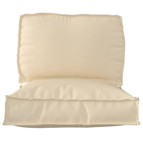Palle Pude Sæt 2 Stk Beige Polyester Aftagelige Betræk