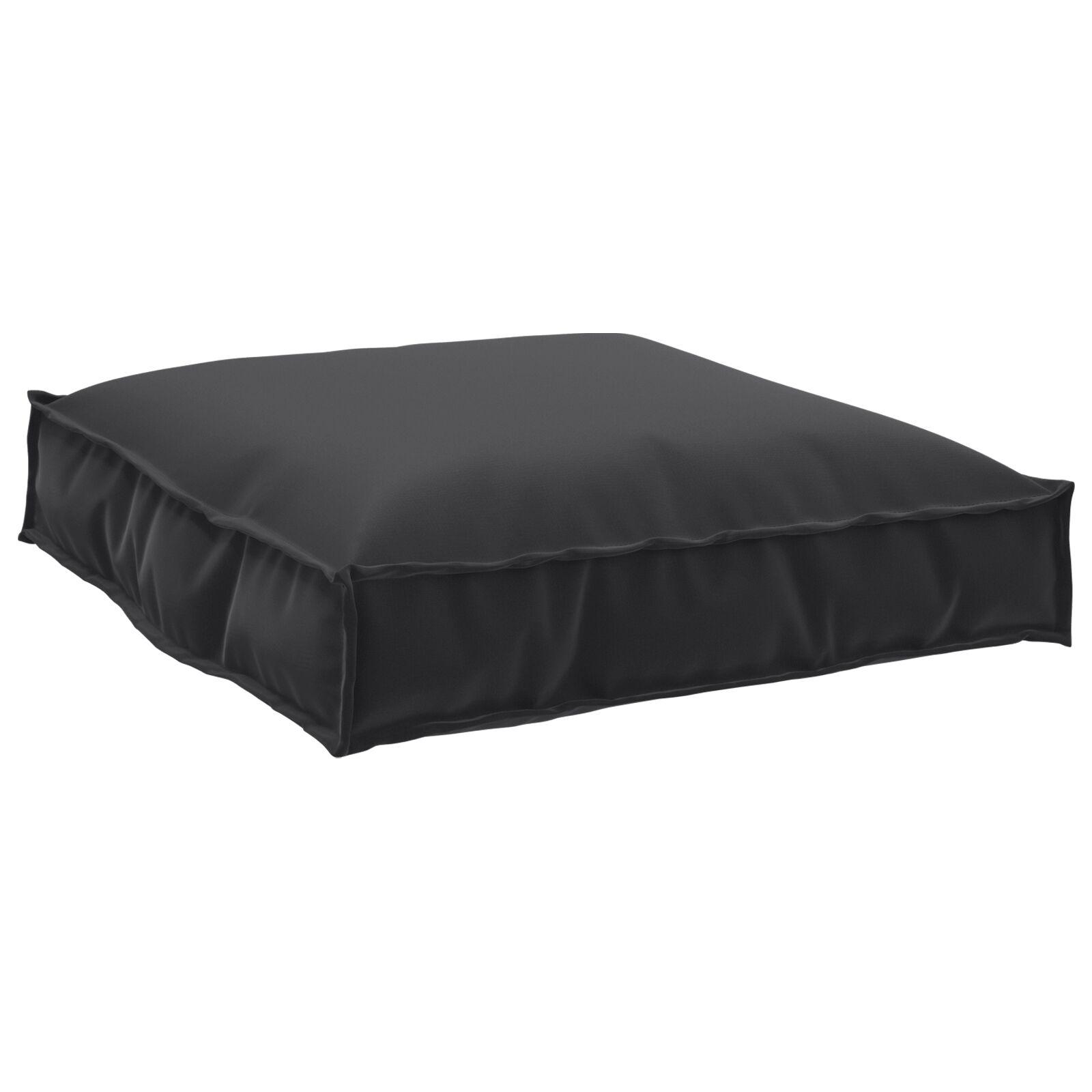 Palle Pudesæt 2 stk Sort 70 x 70 x 12 cm Oxford stof billede