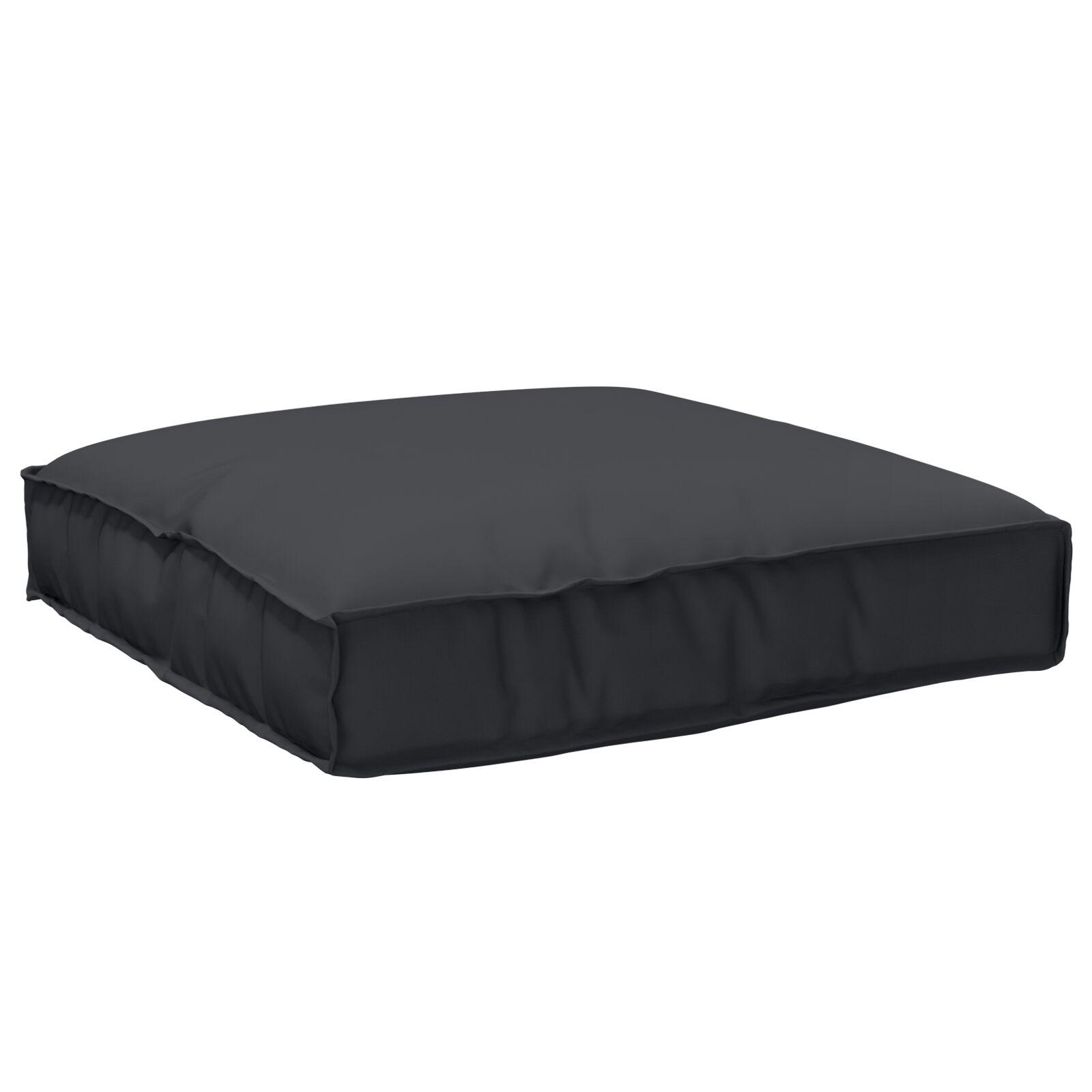 Palle Pudesæt 2 stk Sort 80 x 80 x 12 cm Oxford stof billede