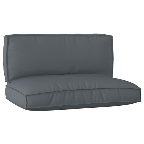 Pallet Pudesæt Sæt af 2 Antracit Polyester Standard Pudesæt