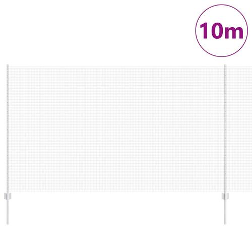 Svejset Trådhegn med 10 U-poster Sølv 1,4x10 m Stål