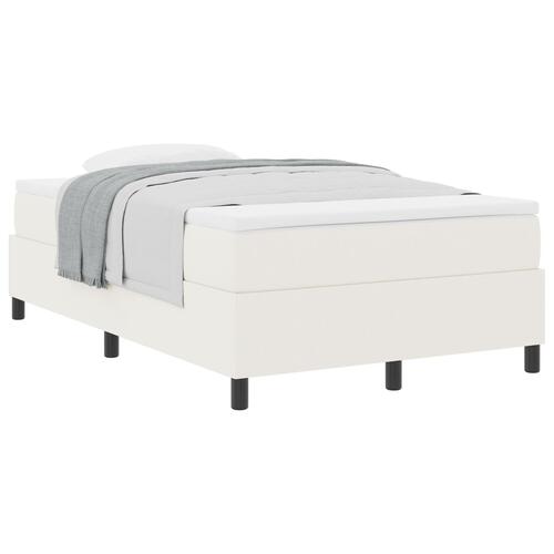 Boxspring Seng med Creme Madras 120x200 cm Corduroy Stof