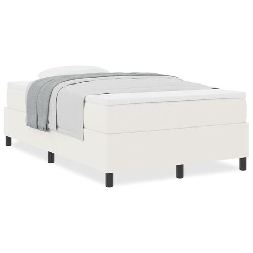 Boxspring Seng med Creme Madras 120x200 cm Corduroy Stof