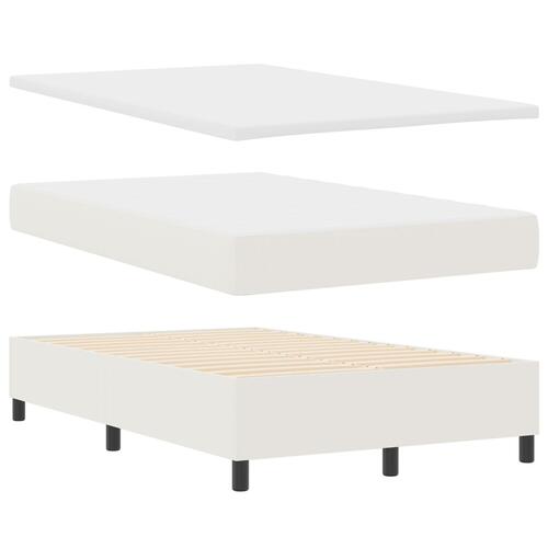 Boxspring Seng med Creme Madras 120x200 cm Corduroy Stof
