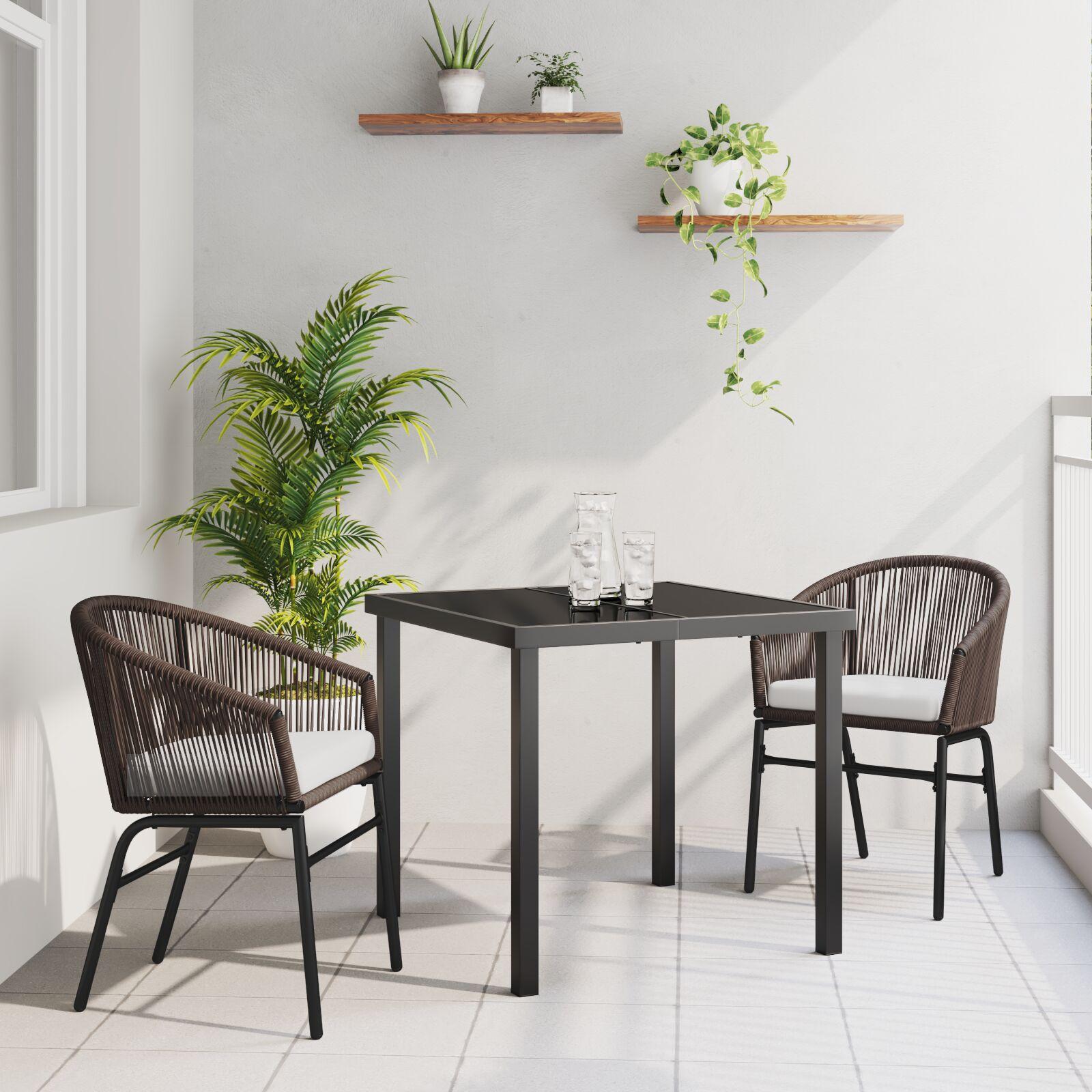 3-Personers Have Spisestel Brun Polyrattan