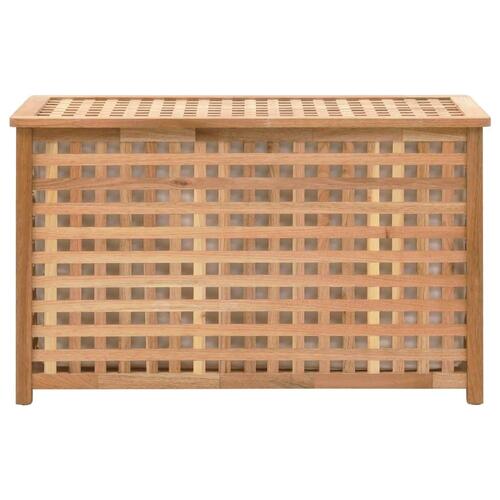 Vasketøjskurv 77,5 x 37,5 x 46,5 cm massivt valnøddetræ