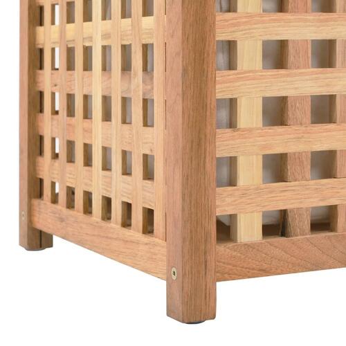Vasketøjskurv 77,5 x 37,5 x 46,5 cm massivt valnøddetræ