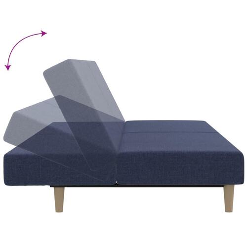 2-personers sovesofa stof blå