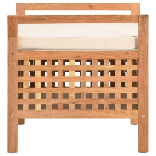 Opbevaringsbænk 49 x 48 x 49 cm massivt valnøddetræ