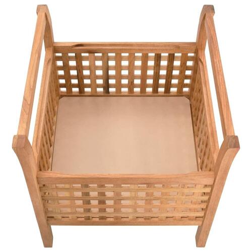 Opbevaringsbænk 49 x 48 x 49 cm massivt valnøddetræ