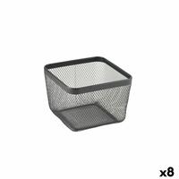 Multibrug kurv Confortime Sort Metal 24,5 x 24,5 x 17 cm (8 enheder)