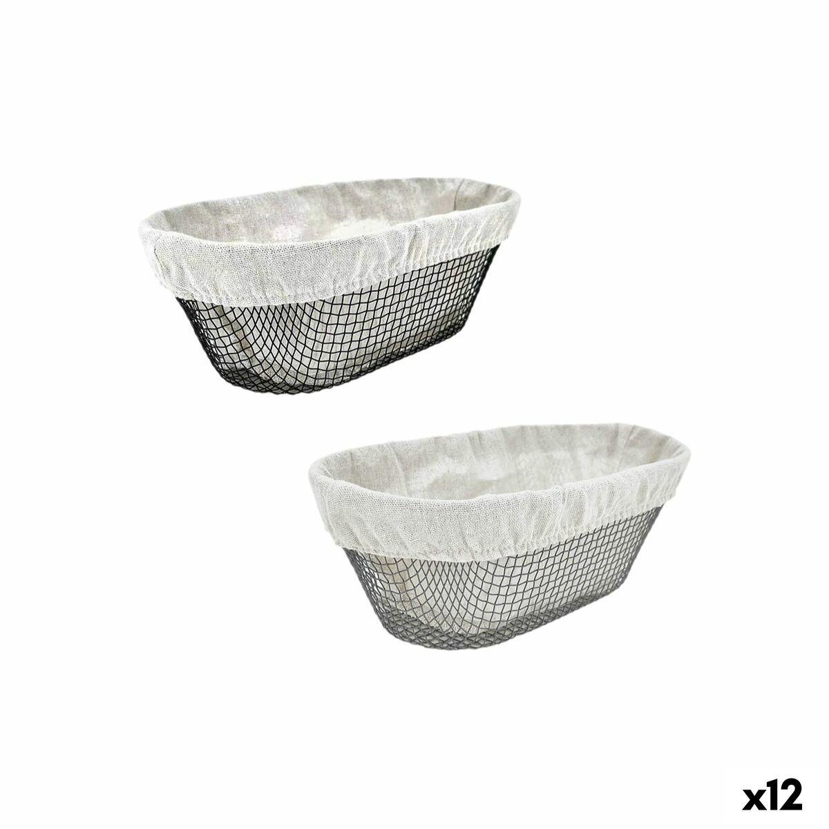 Brødkurv Metal Oval 28 x 15 x 10 cm (12 enheder)