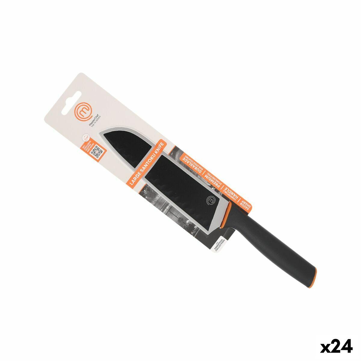 Køkkenkniv MasterChef - sort/sølv, 18 cm (24 stk.)