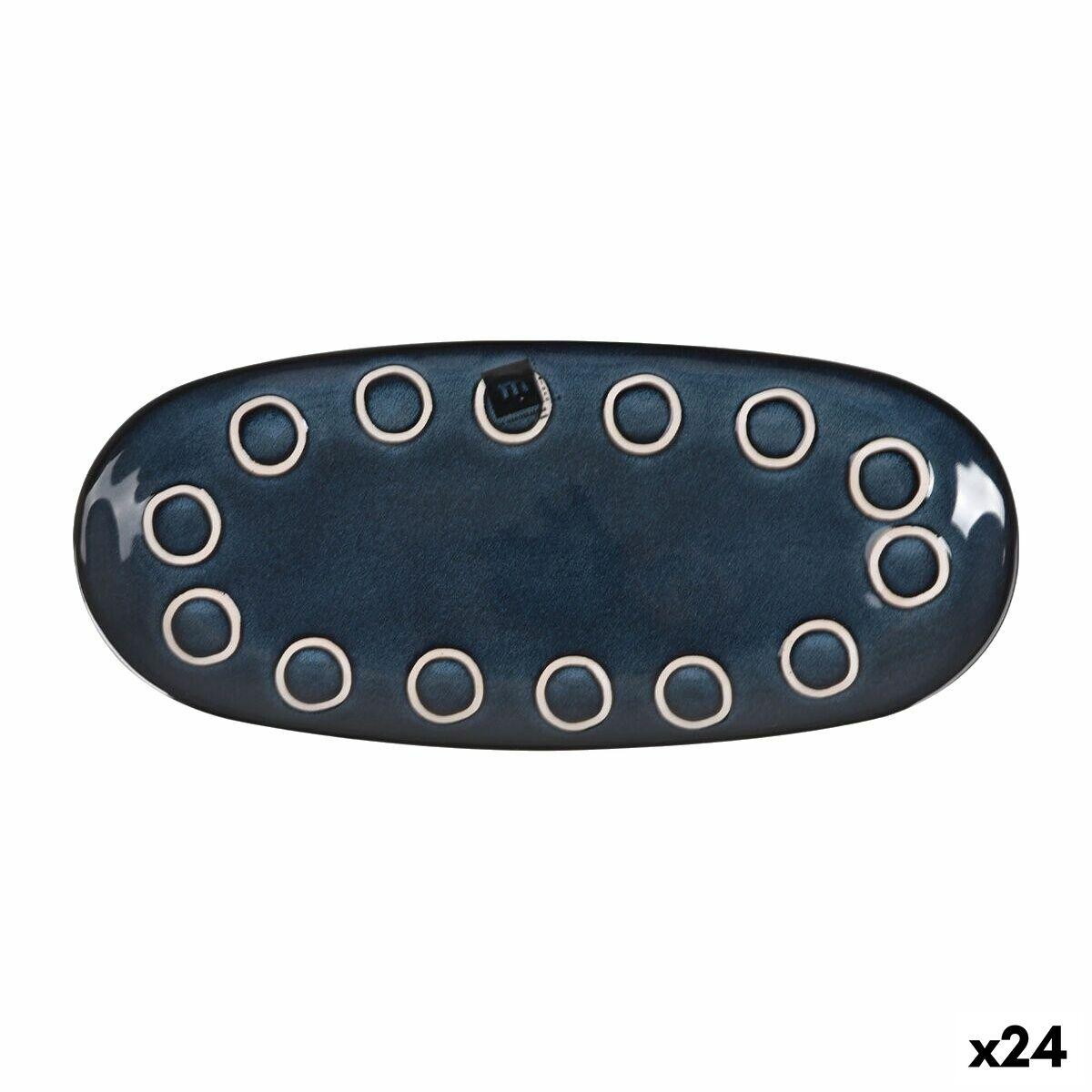 Macarella serveringsfad, blå, oval 29 × 13,5 × 2,4 cm (24 stk.)