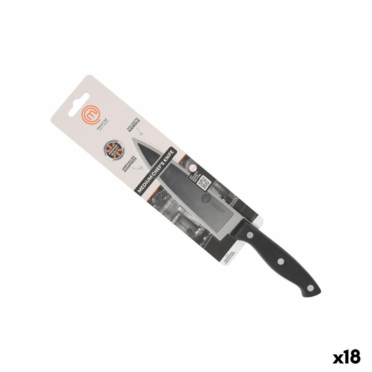 MasterChef kokkekniv - sort/sølv, 15 cm (18 stk.)