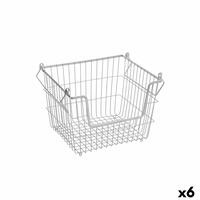 Multibrug kurv Confortime Grå Metal 32 x 27 x 23 cm (6 enheder)