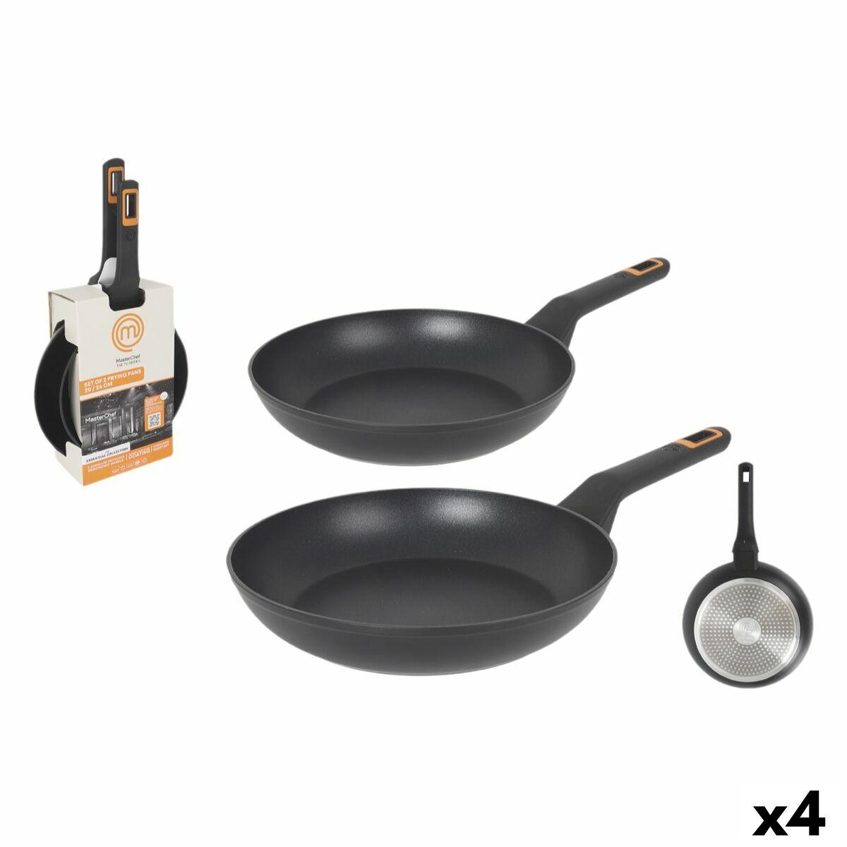 MasterChef sæt stegepander 20/24 cm - 4 enheder, 2,5 mm
