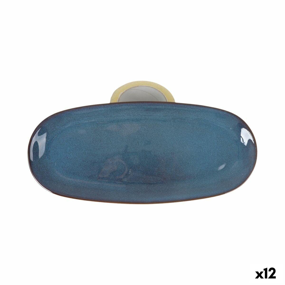 Morell serveringsfad, oval, blå - 33,8 × 15,2 × 2,6 cm (12 stk.)