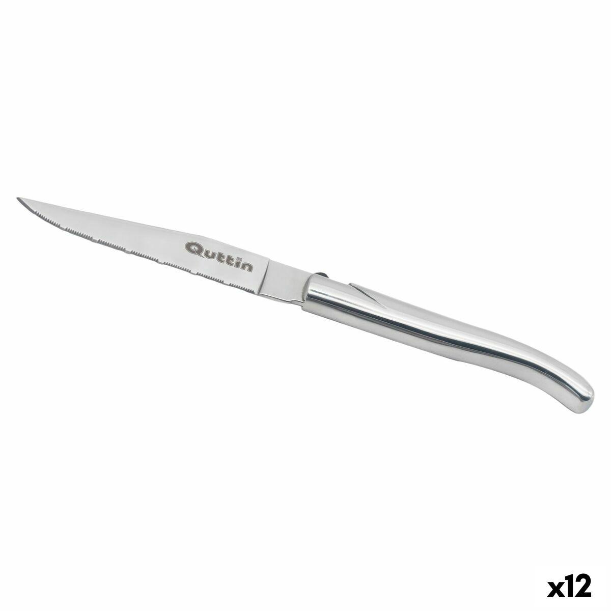 Quttin Kobe kødkniv sølv 10,5 cm - 12 stk.