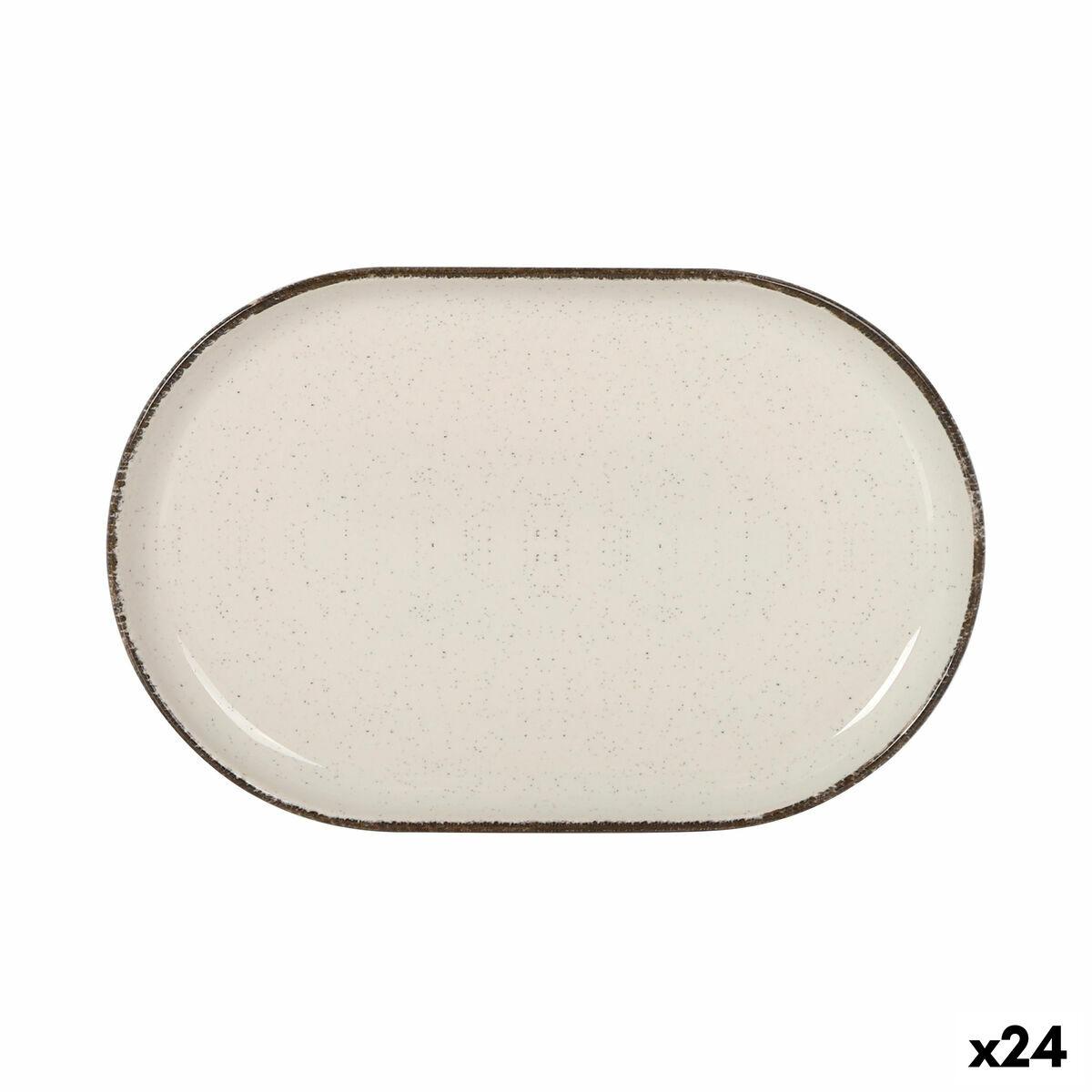 Anllo serveringsfad, oval 20 × 13 × 2 cm - 24 stk., hvid
