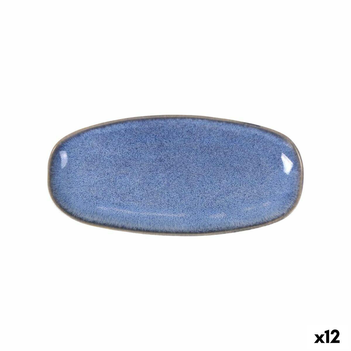 Macarella serveringsfad, blå, oval 33 × 14,8 × 2,7 cm (12 stk.)