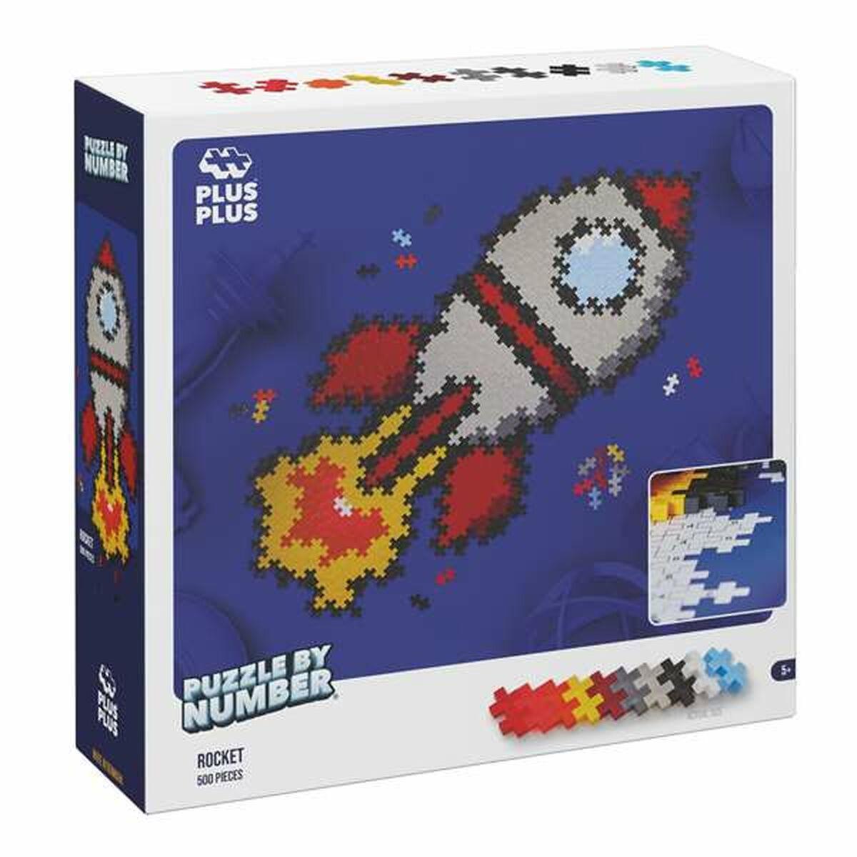 Lúdilo Plus-Plus Puzzle by Number Rocket - 500 dele billede