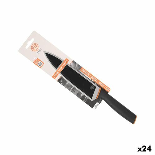 Køkkenkniv MasterChef Chef Sort Sølvfarvet 20 cm (24 enheder)