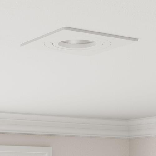 Indbyggede spots 12 stk Firkant GU10 Hvid 91x91 mm