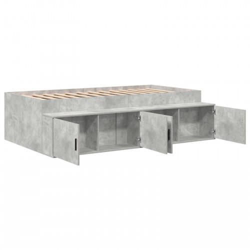 Opbevarings Sengestel Beton Grå 90x200 cm
