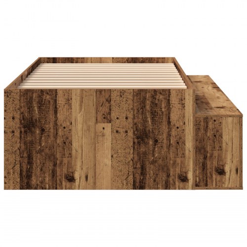 Opbevarings Sengestel Gammelt Træ 90x200 cm
