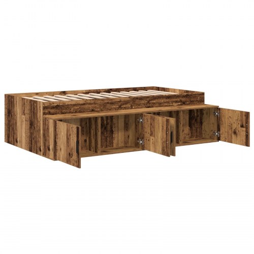 Opbevarings sengestel gammelt træ 80x200 cm