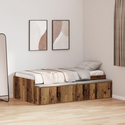 Opbevarings Sengestel Gammelt Træ 75x190 cm