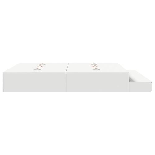 Opbevarings sengestel Hvid Konstrueret træ 236,5 x 200 x 31,5 cm