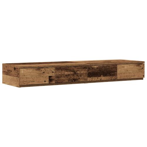 Opbevarings seng rammme gamle træ 120x200 cm