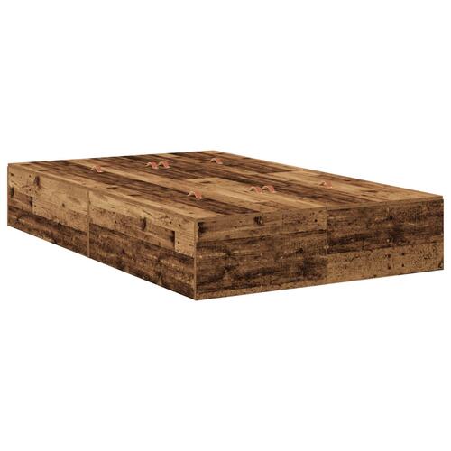 Opbevarings seng rammme gamle træ 120x200 cm