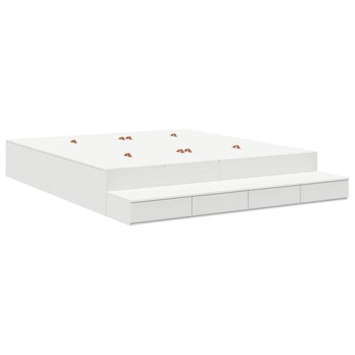 Seng Ramme Hvid Konstrueret træ 180 x 200 x 31.5 cm