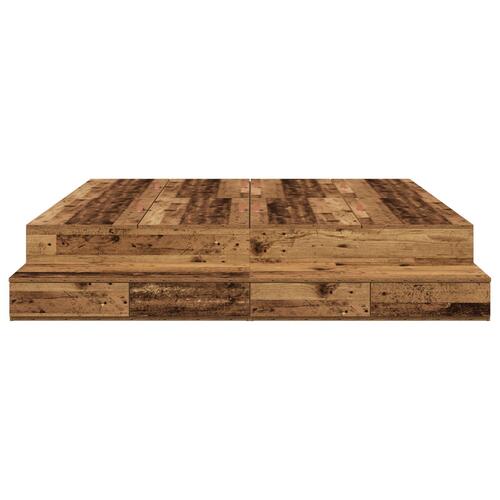 Opbevarings Seng Ramme Brun Konstrueret træ 180 x 200 x 31.5 cm