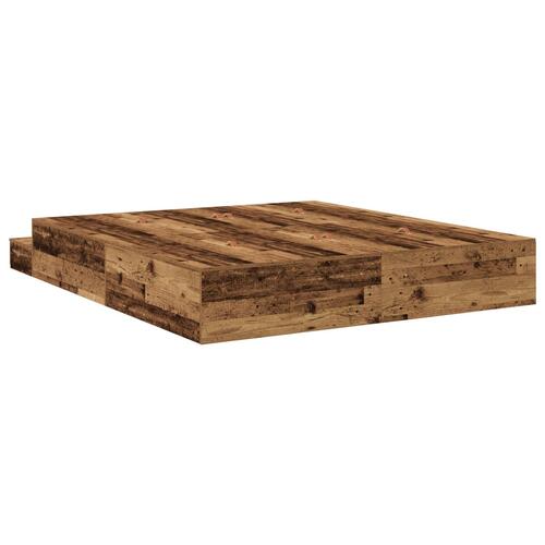 Opbevarings Seng Ramme Brun Konstrueret træ 180 x 200 x 31.5 cm