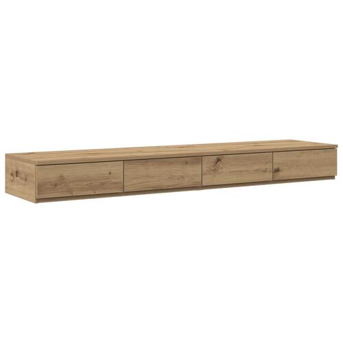 Seng med opbevaring Brun Konstrueret træ 140 x 190 x 31,5 cm