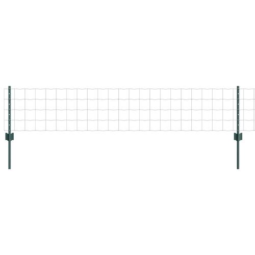 Euro hegn rulle Sæt med 3 Grøn PVC-belagt stål 50 x 0.4 m