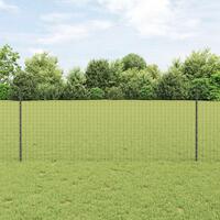 Euro Hegn med 22 U-stolper Grå 1x25 m Stål