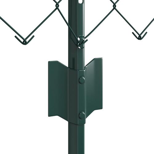 Kædehegn med 10 U-poster Grøn 0.8x10 m Stål