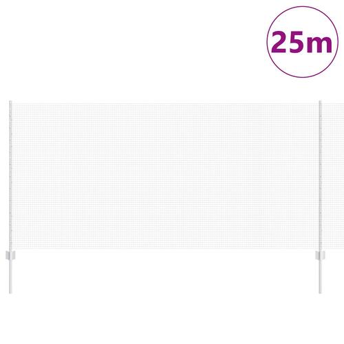 Svejset Trådhegn med 22 U Poster Sølv 1.2x25 m Stål