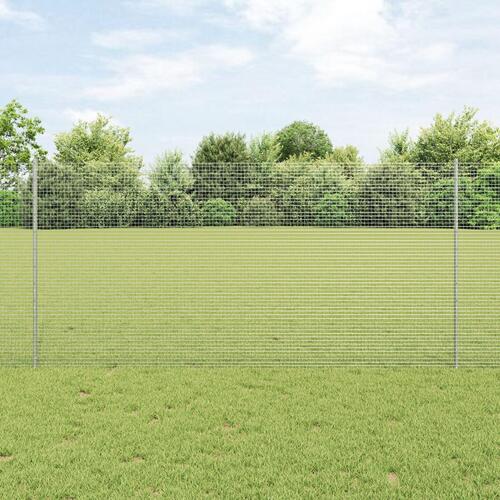 Svejset Trådhegn med 22 U-poster Sølv 1.2x25 m Stål