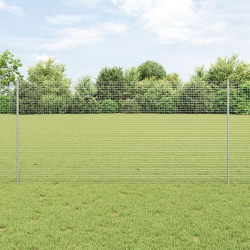 Svejset Trådhegn med 22 U-poster Sølv 1,2x25 m Stål