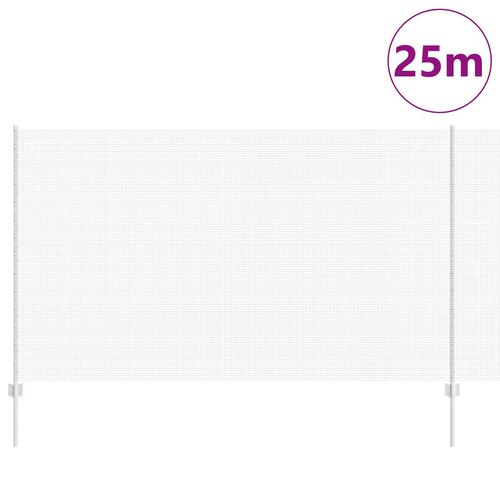 Svejste Trådhegn med 22 U-poster Sølv 1,4x25 m Stål