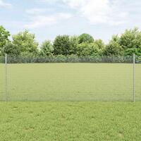 Svejset Trådhegn med 22 U-Posts Sølv 0.8x50 m Stål